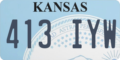 KS license plate 413IYW