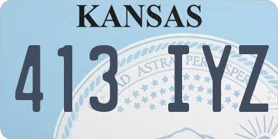 KS license plate 413IYZ
