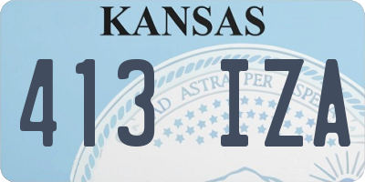 KS license plate 413IZA