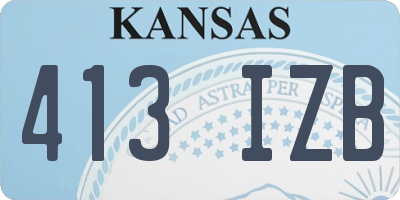 KS license plate 413IZB