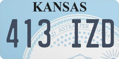 KS license plate 413IZD