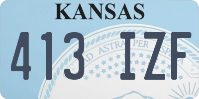 KS license plate 413IZF