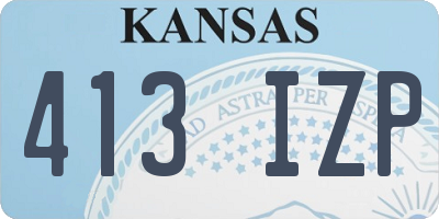 KS license plate 413IZP