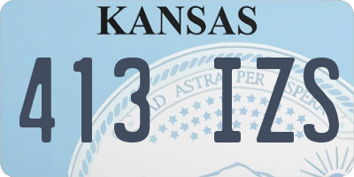 KS license plate 413IZS