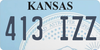 KS license plate 413IZZ
