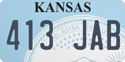 KS license plate 413JAB