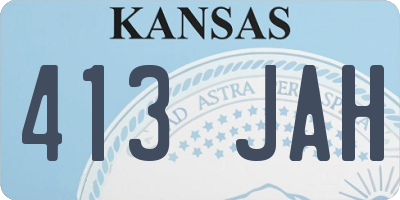 KS license plate 413JAH