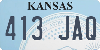 KS license plate 413JAQ