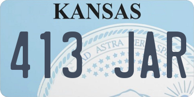 KS license plate 413JAR