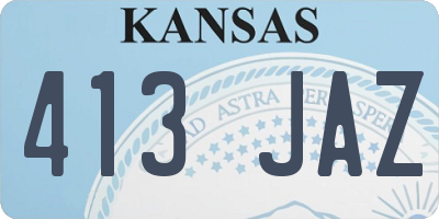 KS license plate 413JAZ