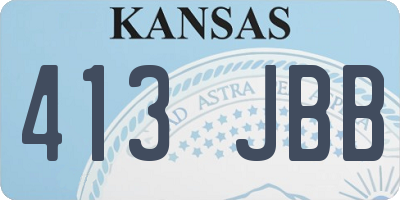KS license plate 413JBB