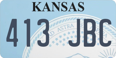 KS license plate 413JBC