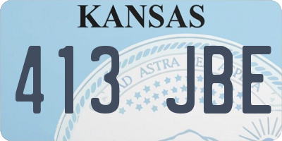 KS license plate 413JBE