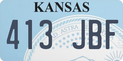 KS license plate 413JBF