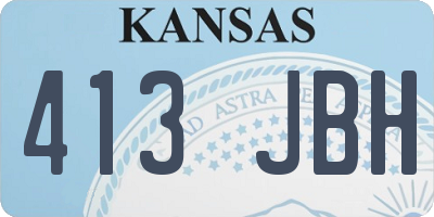 KS license plate 413JBH