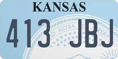 KS license plate 413JBJ