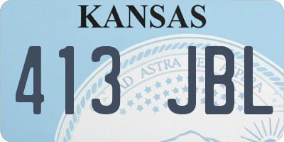 KS license plate 413JBL