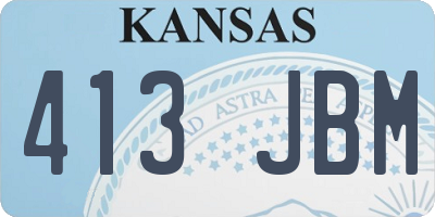 KS license plate 413JBM