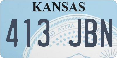 KS license plate 413JBN