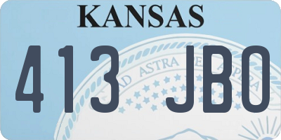 KS license plate 413JBO