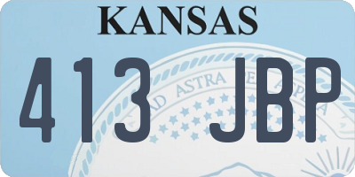 KS license plate 413JBP