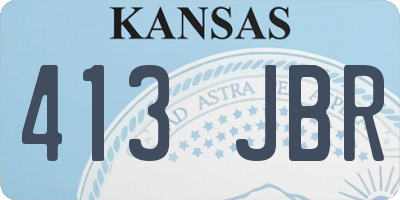 KS license plate 413JBR