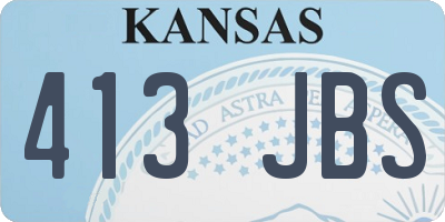 KS license plate 413JBS