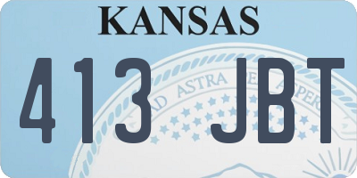 KS license plate 413JBT