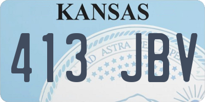 KS license plate 413JBV