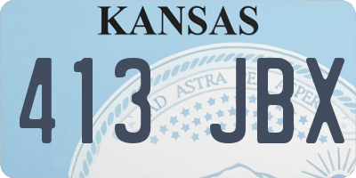 KS license plate 413JBX