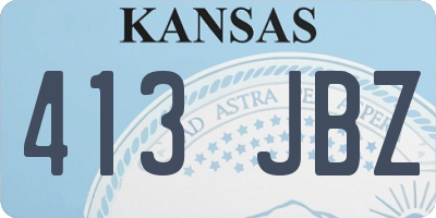 KS license plate 413JBZ