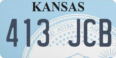 KS license plate 413JCB