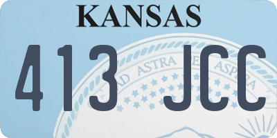 KS license plate 413JCC