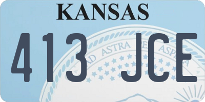 KS license plate 413JCE