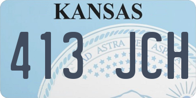 KS license plate 413JCH
