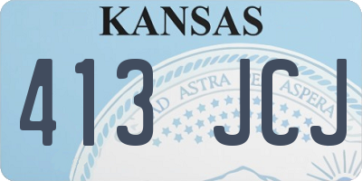 KS license plate 413JCJ