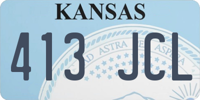 KS license plate 413JCL