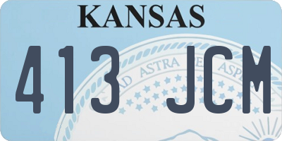 KS license plate 413JCM