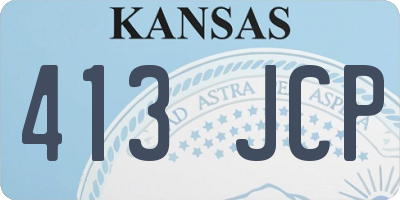 KS license plate 413JCP