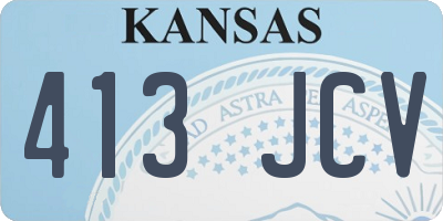 KS license plate 413JCV