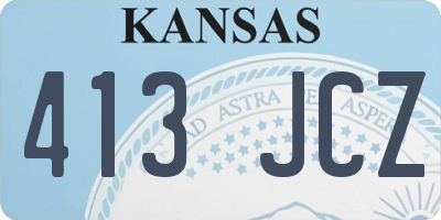 KS license plate 413JCZ