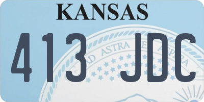KS license plate 413JDC