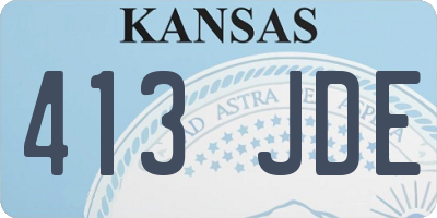 KS license plate 413JDE