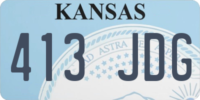 KS license plate 413JDG