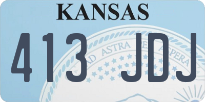 KS license plate 413JDJ