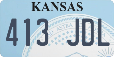 KS license plate 413JDL