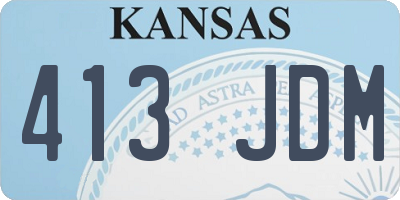 KS license plate 413JDM