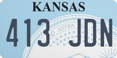 KS license plate 413JDN