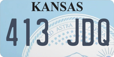 KS license plate 413JDQ