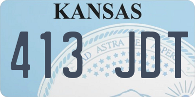 KS license plate 413JDT